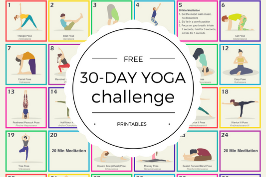 Free 30-Day Yoga Challenge Printables