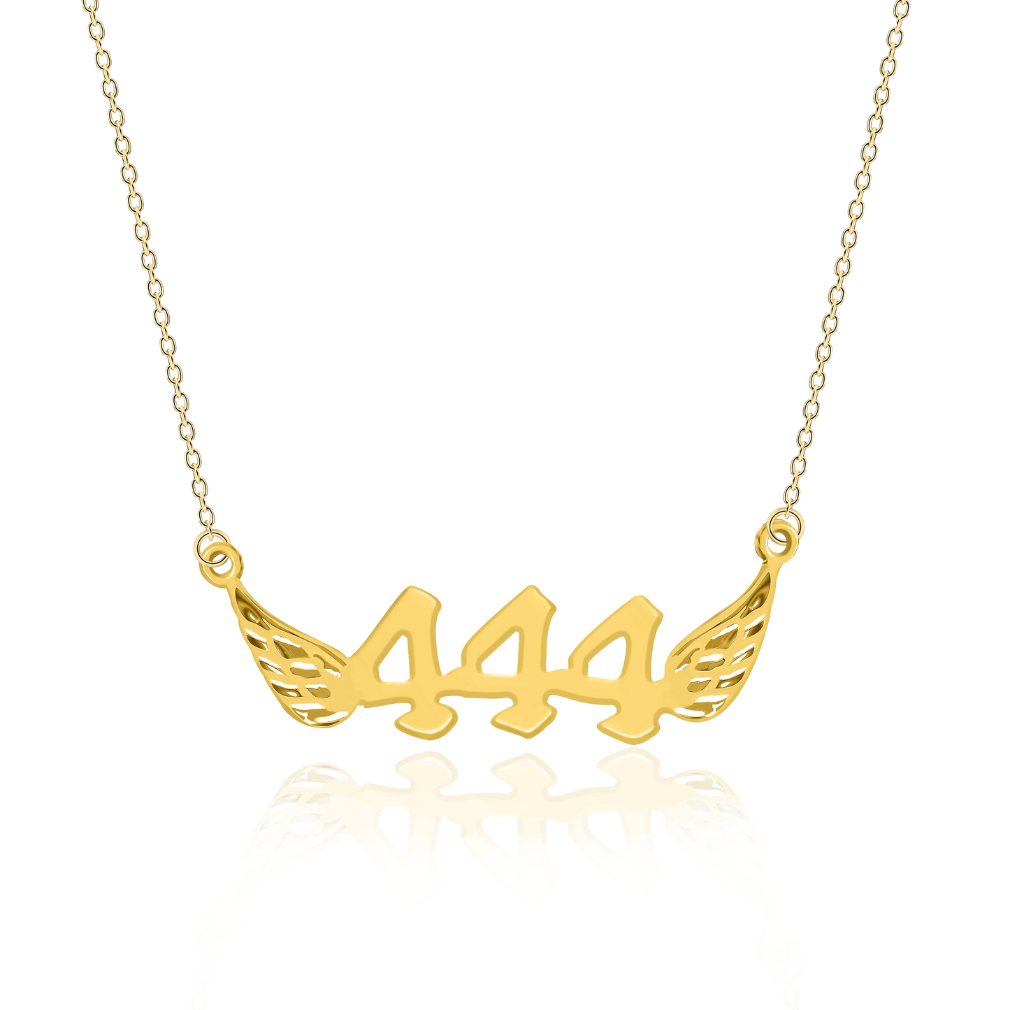 Eve 222 and 444 Angel Wings Pendant Necklace, Numerology Charm for Women, Protection Jewelry