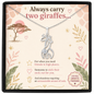 Always Carry Two Giraffes Necklace | Funny Friendship Gift for Best Friends, Sisters & Giraffe Lovers