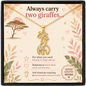Always Carry Two Giraffes Necklace | Funny Friendship Gift for Best Friends, Sisters & Giraffe Lovers