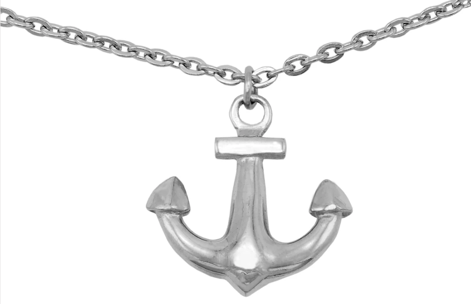 Quinnlyn & Co. Anchor Pendant Necklace, Religious Gifts for Women with Inspirational Quote on Greeting Card