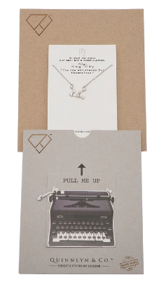 Quinnlyn & Co. Agatha Virgo Zodiac Pattern Swarovzki Pendant Necklace, Birthday Gifts for Women, Teens and Girls with Inspirational Greeting Card