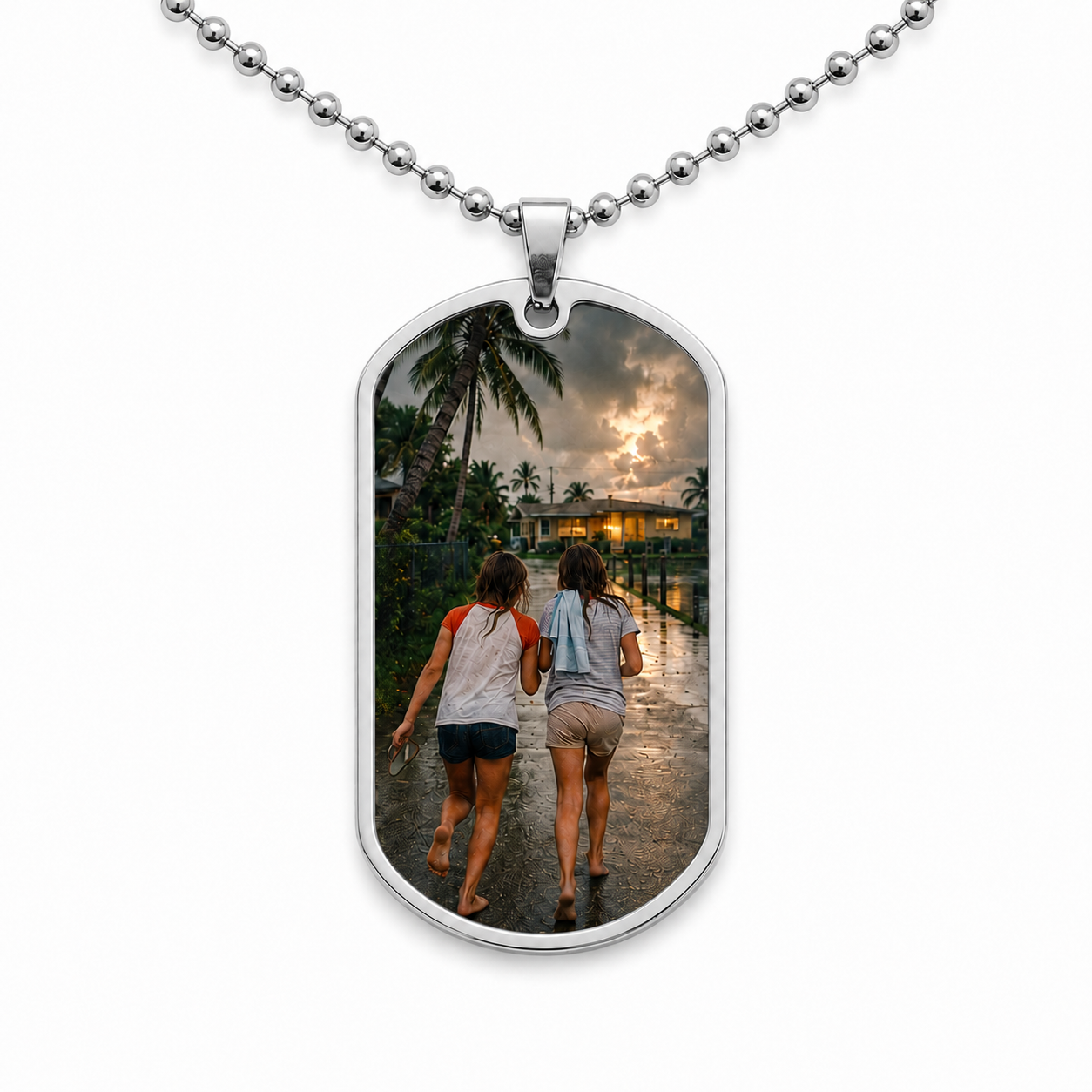 If Found, Return to Florida Dog Tag Necklace
