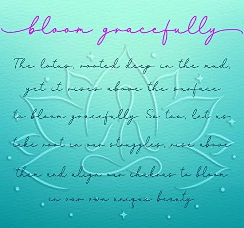 Auralyn Chakra Necklace Crystal Stones in Lotus Flower Infinity for Healing, Energy, Blossom New Beginnings, for Women, Silver Chain, Anti-Tarnish, Gift Ready Packaging, Handmade, USA Company, Samadhi