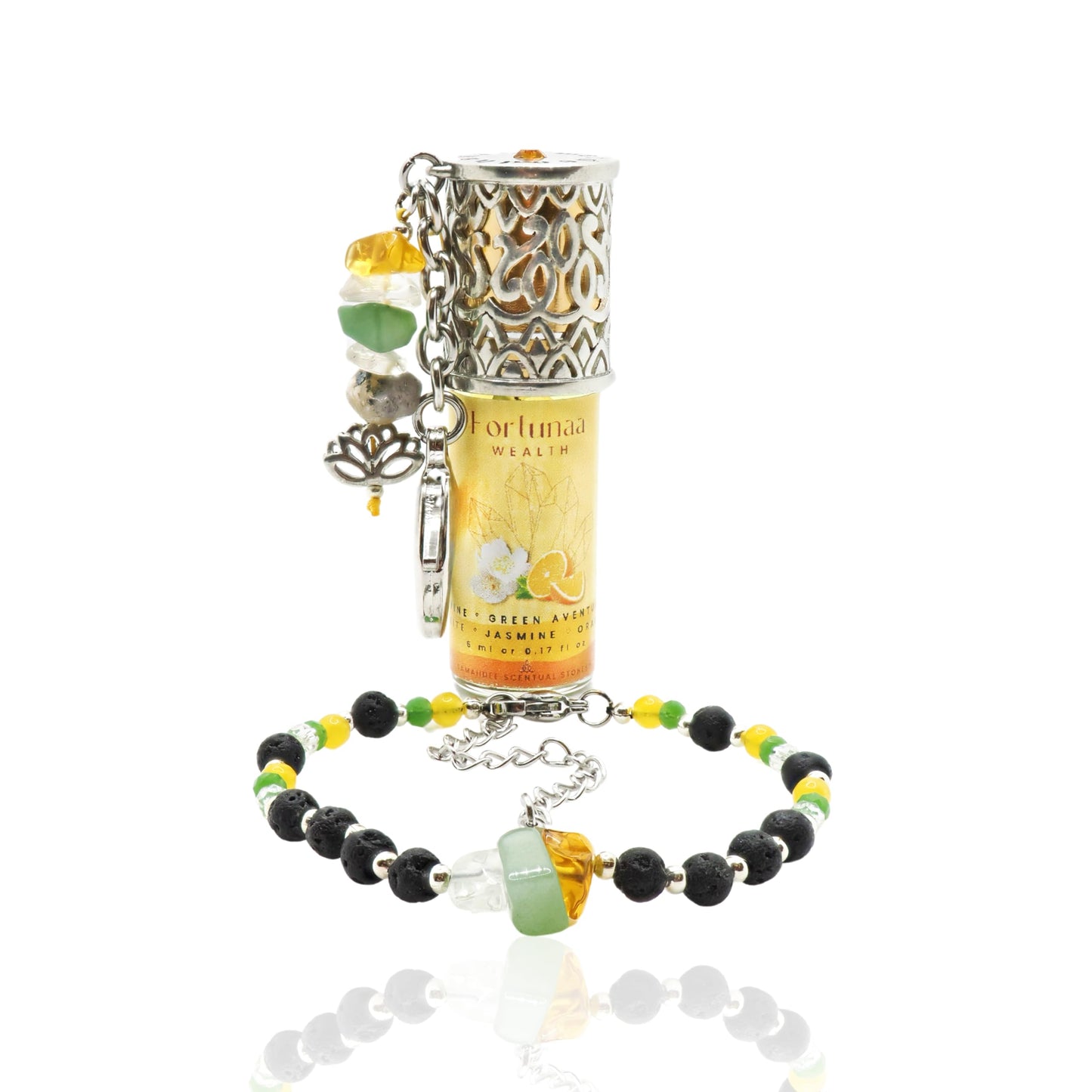 Scentual Stones Collection by Samahdee: Beaded Bracelets with Amethyst, Rose Quartz, Citrine & Organic Essential Oils for Tranquility, Love, and Prosperity - Aromatherapy Diffuser Jewelry for Men & Women