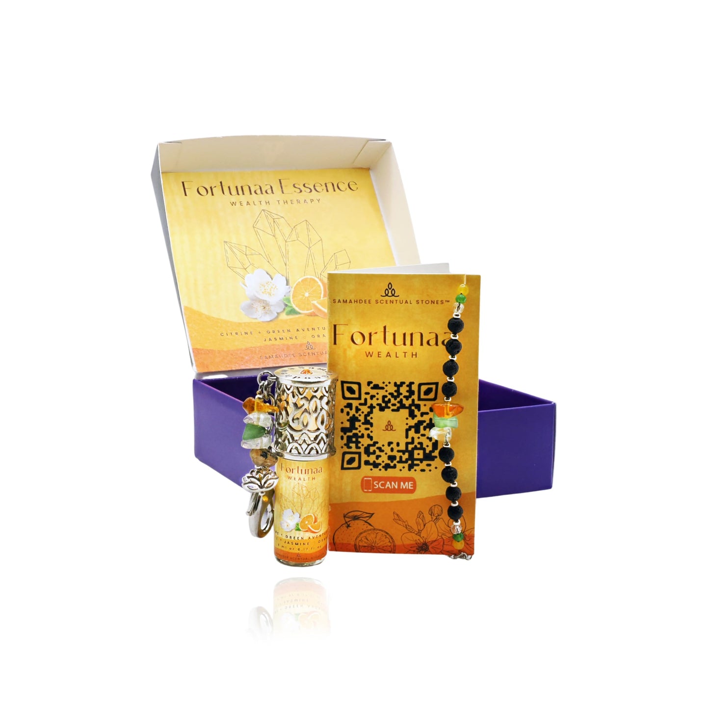 Scentual Stones Collection by Samahdee: Beaded Bracelets with Amethyst, Rose Quartz, Citrine & Organic Essential Oils for Tranquility, Love, and Prosperity - Aromatherapy Diffuser Jewelry for Men & Women