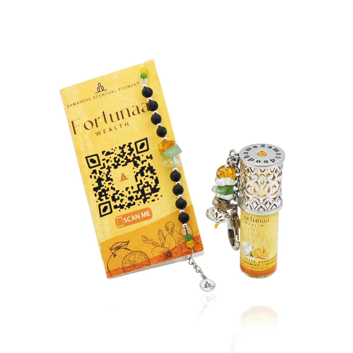 Scentual Stones Collection by Samahdee: Beaded Bracelets with Amethyst, Rose Quartz, Citrine & Organic Essential Oils for Tranquility, Love, and Prosperity - Aromatherapy Diffuser Jewelry for Men & Women