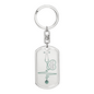 Stethoscope heart dog tag keychain for nurses