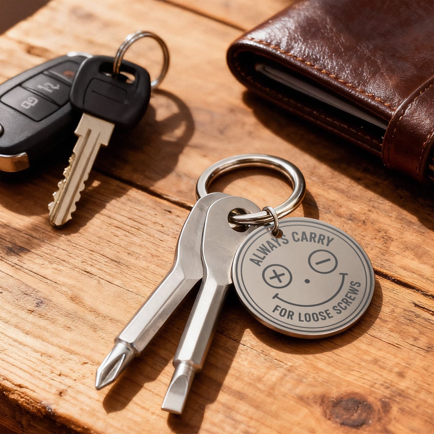 Always Carry a Screwdriver Keychain | Personalized Mini Tool Gift