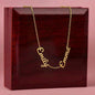 personalized grandkids necklace editorial image