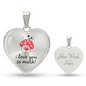 I Love You So Mush Heart Necklace – Cute Mushroom Love Pendant for Valentine's Day, Young Love & Sweet Everyday Moments
