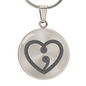 Semicolon Heart Necklace – Mental Health Awareness Jewelry | “Her Story Isn't Over Yet” Inspirational Gift
