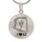 Arizona State Necklace – “I Will Never Desert You” Arizona Keepsake Pendant