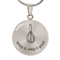Whisk Outline Circle Necklace – Minimalist Baking Pendant Gift for Baking Lovers