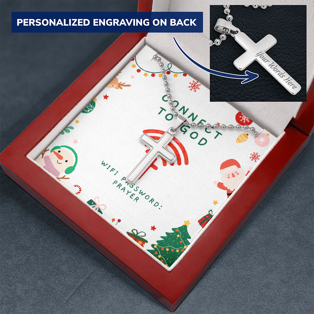 Faith Connection Christmas Necklace – Inspirational Cross Jewelry Gift