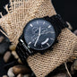 Christian Black Chronograph Watch – “You Are Never Alone” | Personalized Engraved Men's Faith Gift