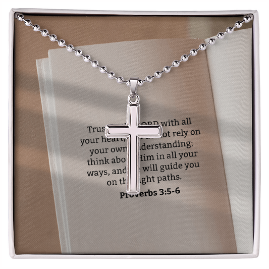Trust in the Lord – Artisan Cross Necklace