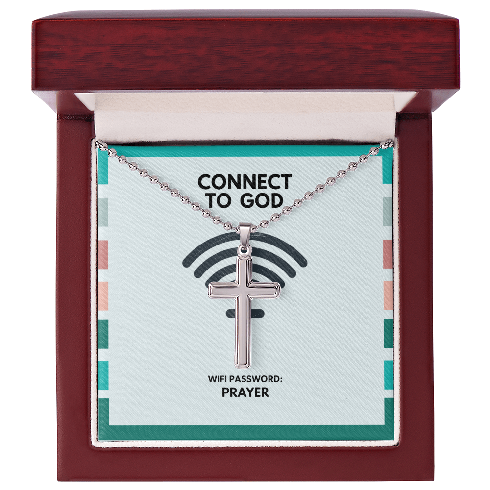 Close-up of artisan-crafted cross design with polished finish