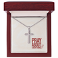Pray About Everything Artisan-Crafted Cross Necklace with Ball Chain – A Reminder of Faith and Peace