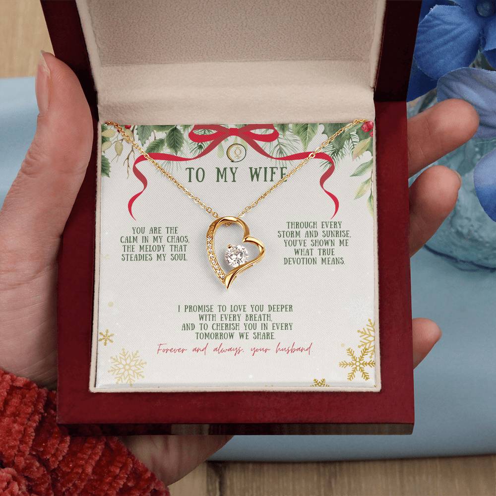 To My Wife – Christmas Forever Love Necklace (Holiday Edition)