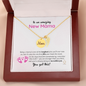 Heartfelt keepsake jewelry for birthdays or Christmas, shown on display
