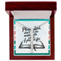 Please Lord, Don't Let Me Mishandle What I Prayed For - Engraved 4-Sided Stick Necklace