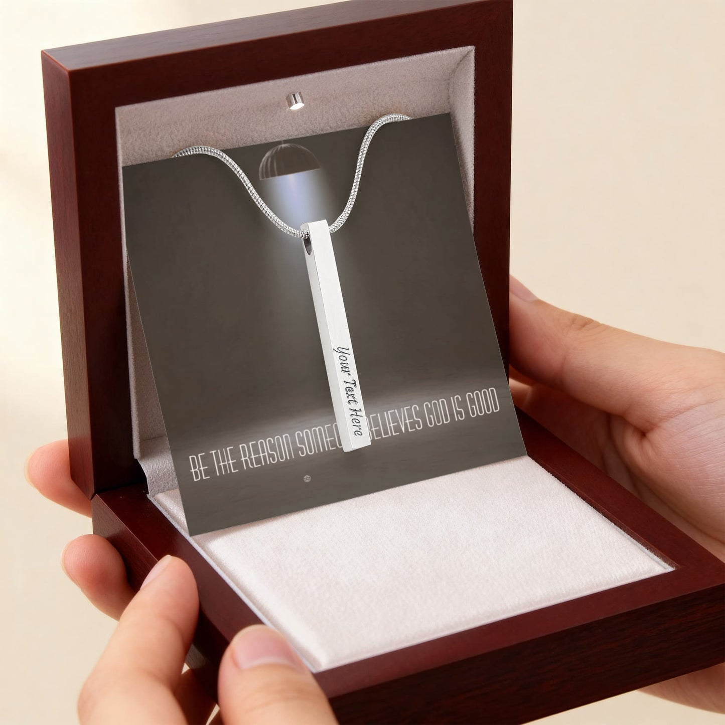 “Be the Reason Someone Believes God Is Good” – Faith & Kindness Necklace