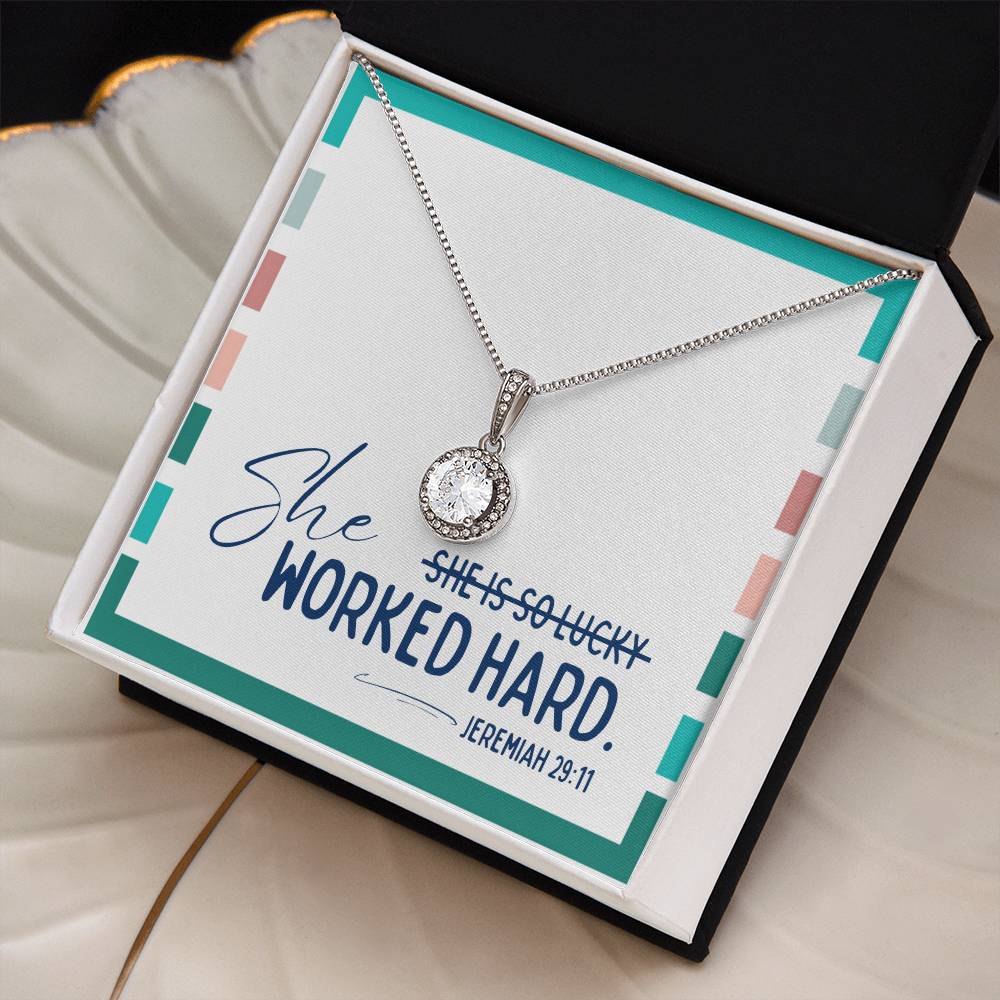 “She Worked Hard” Nurse Eternal Hope Necklace – Jeremiah 29:11 Inspired Gift