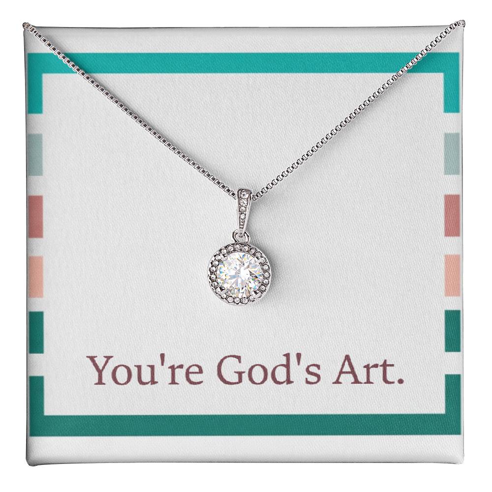 “You're God's Art” Eternal Hope Necklace – A Faith-Inspired Gift Celebrating Her Divine Beauty