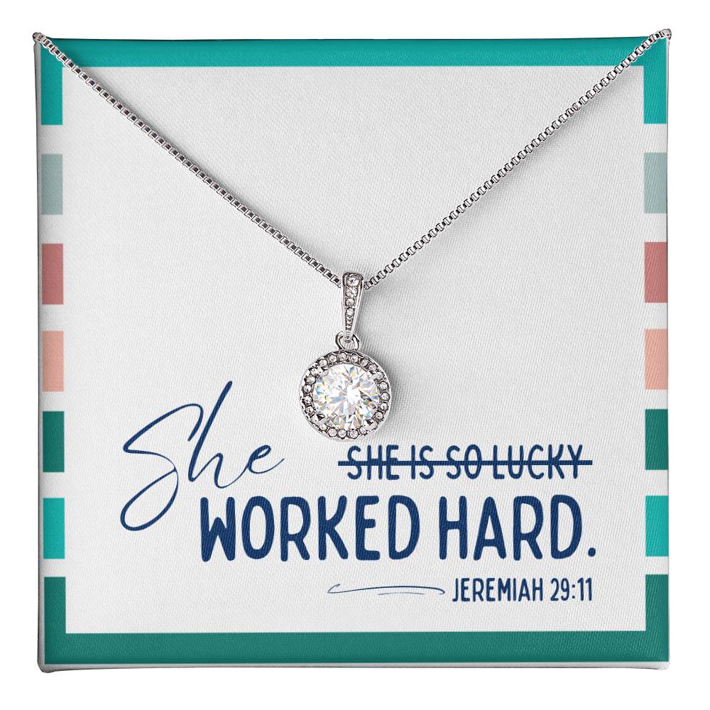 “She Worked Hard” Nurse Eternal Hope Necklace – Jeremiah 29:11 Inspired Gift