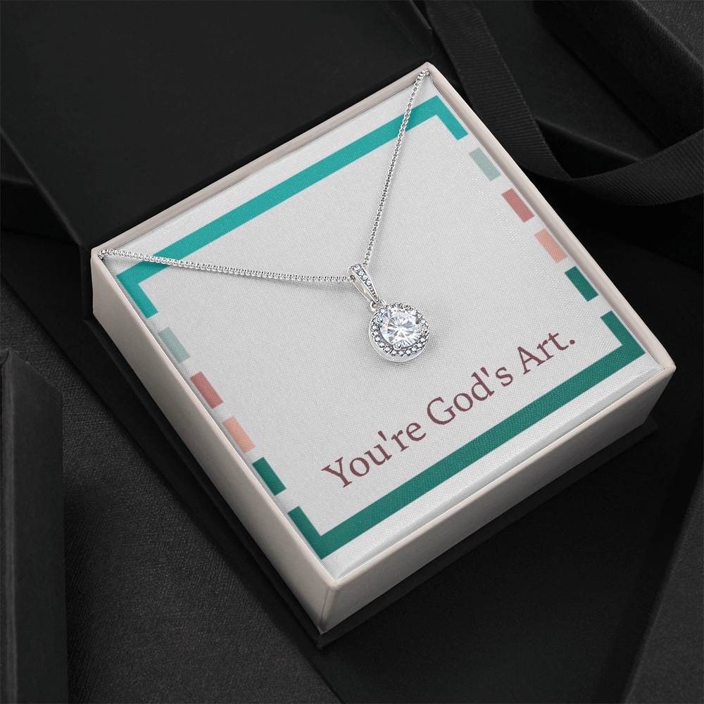 “You're God's Art” Eternal Hope Necklace – A Faith-Inspired Gift Celebrating Her Divine Beauty