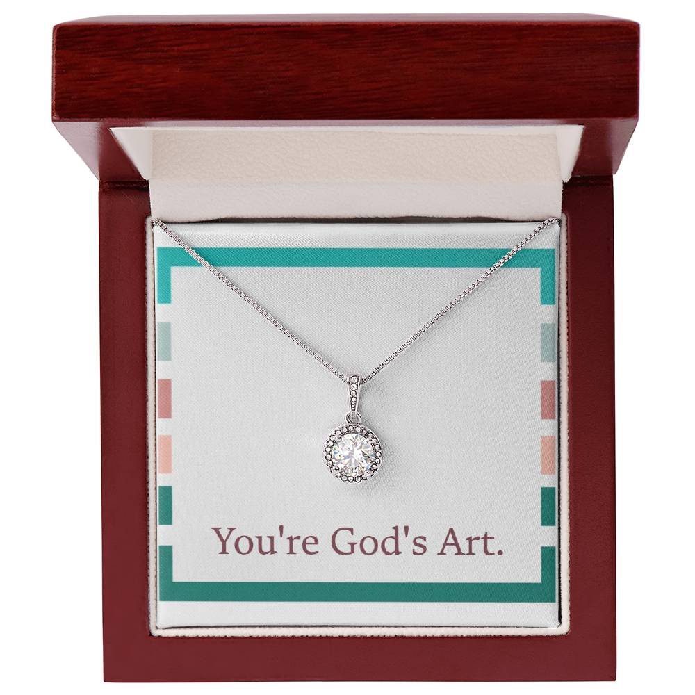 “You're God's Art” Eternal Hope Necklace – A Faith-Inspired Gift Celebrating Her Divine Beauty