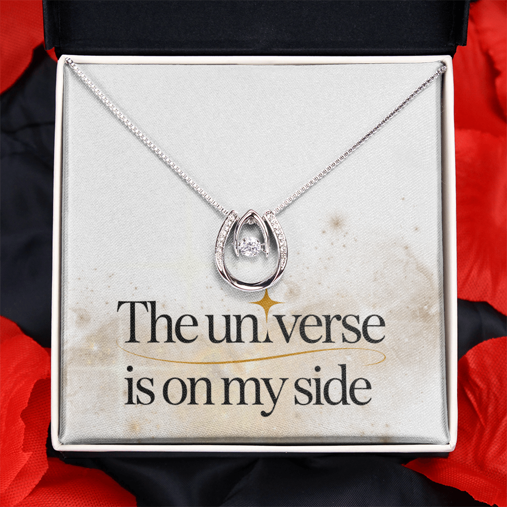 “The Universe Is on My Side” Lucky in Love Necklace – A Symbol of Faith and Alignment