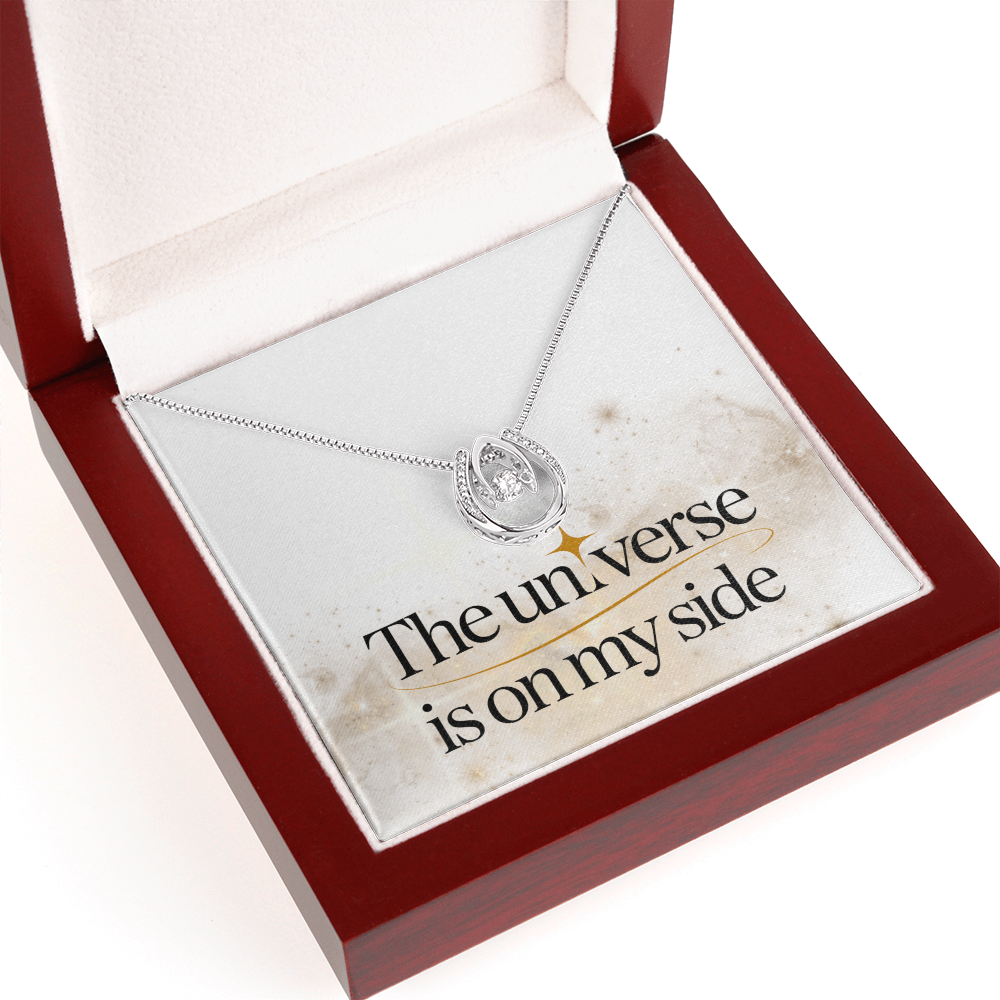 “The Universe Is on My Side” Lucky in Love Necklace – A Symbol of Faith and Alignment