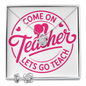 Come On Teacher, Let's Go Teach – Love Knot Necklace & Earring Set for Passionate Educators