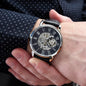 Christian Openwork Skeleton Watch – “God's Strength Is Your Armor” | Faith Gift for Men, Husband, Dad, Son & Pastor