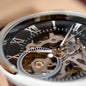 Christian Openwork Skeleton Watch – “Strong, Resilient, Loved by God” | Luxury Faith Gift for Men, Husband, Dad, Son & Pastor