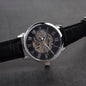 Christian Openwork Skeleton Watch – “God's Strength Is Your Armor” | Faith Gift for Men, Husband, Dad, Son & Pastor
