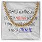 Faith-inspired men’s necklace symbolizing strength and courage