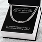 Never Give Up: Cuban Link Chain – Motivation That Moves With You