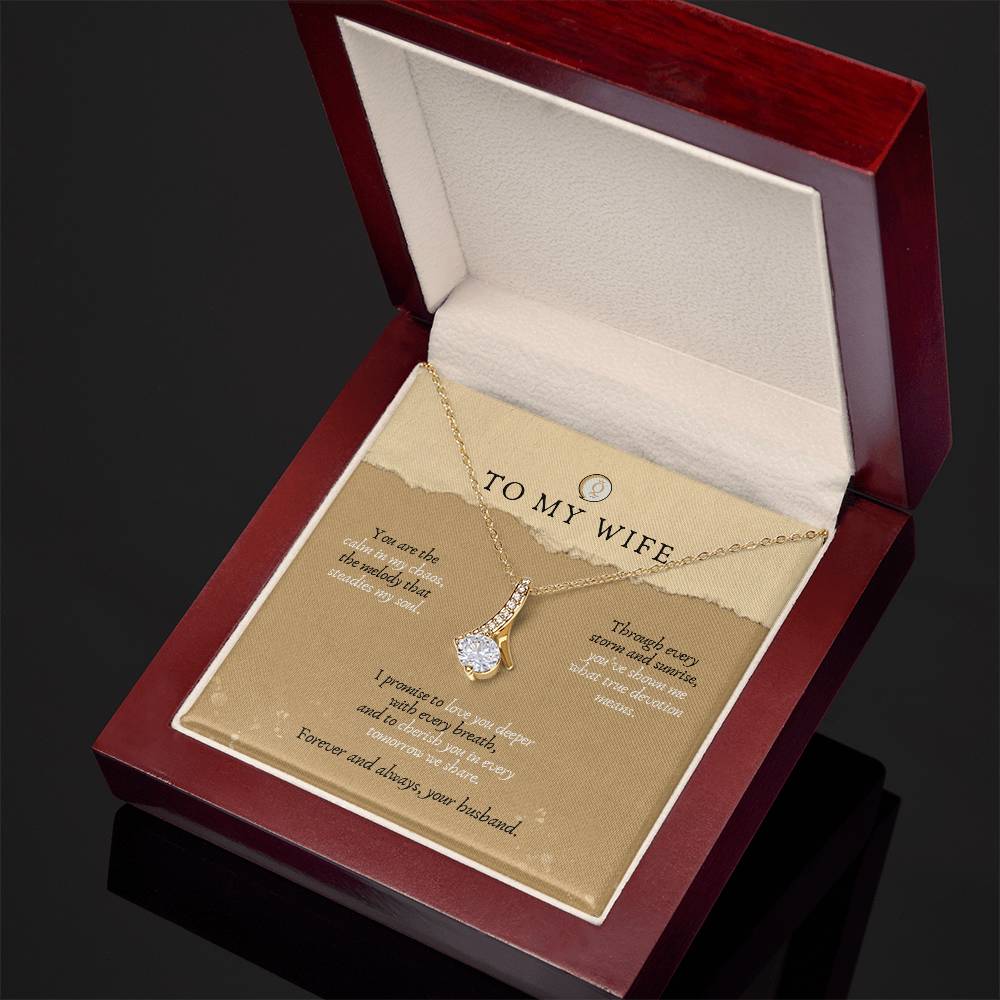 To My Wife Forever & Always Alluring Beauty Necklace – Romantic Gift for Wife
