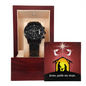 Christian Black Chronograph Watch – “Jesus, Guide My Steps” | Faith Gift for Men, Husband, Dad, Son, Groomsmen & Father's Day