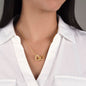 Quan Jewelry Lovina Heart-to-Heart Necklace: Delicate Interlocking Hearts Pendant (No MC)