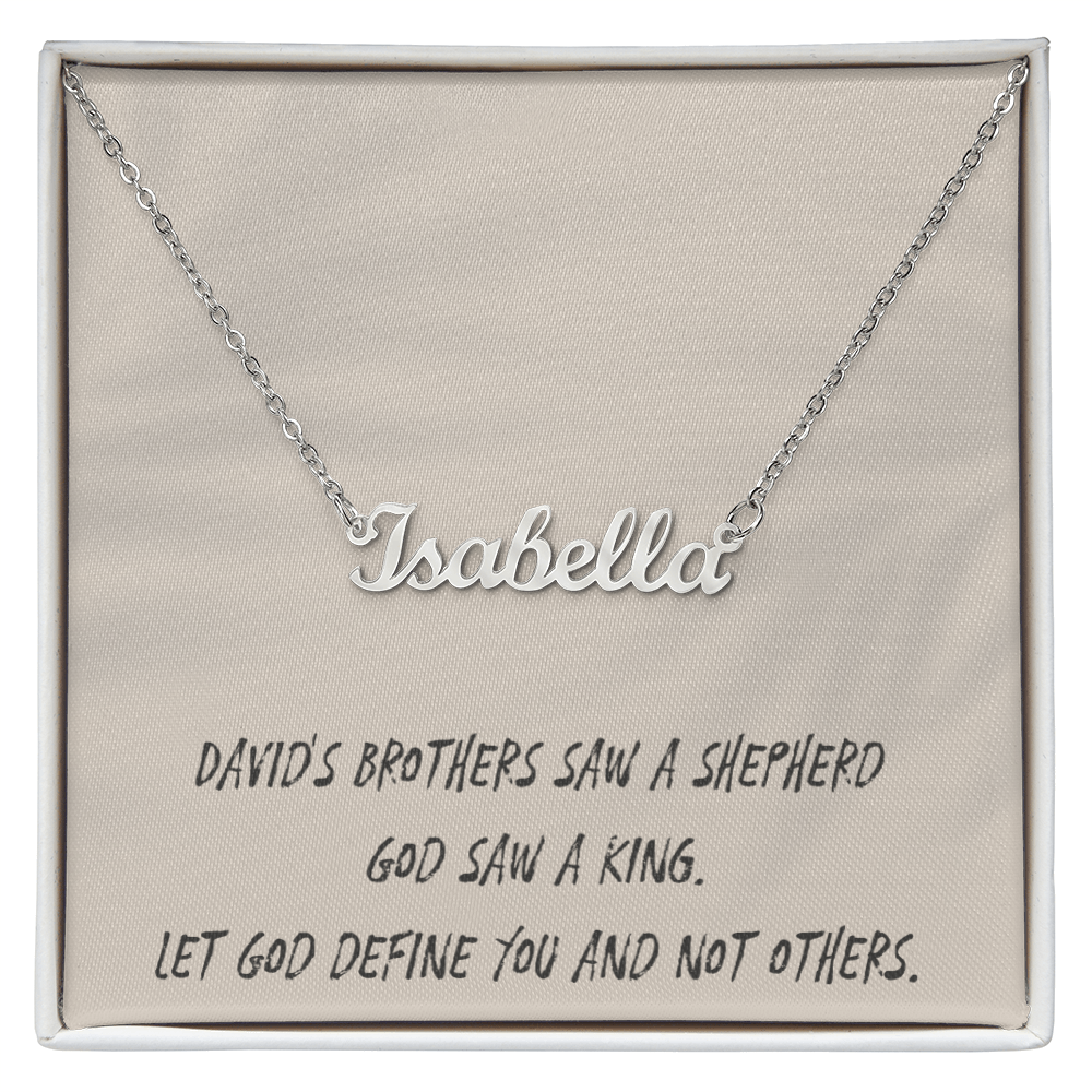 “Let God Define You” – Custom Name Necklace