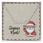 Joyeux Noël personalized name necklace in gold finish