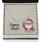 Custom French Christmas name necklace in stainless steel