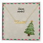 Personalized Christmas necklace gift made in USA