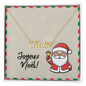 Personalized name necklace displayed in soft-touch jewelry box