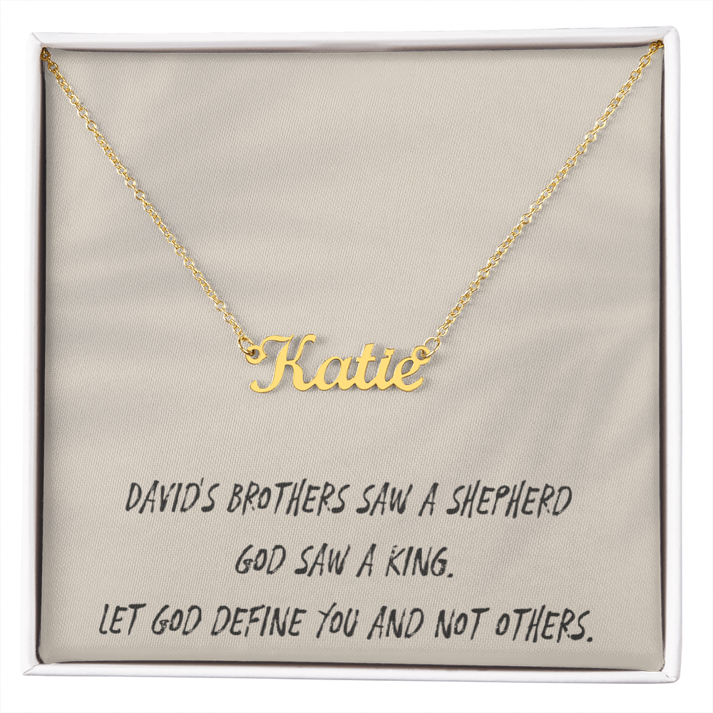 “Let God Define You” – Custom Name Necklace