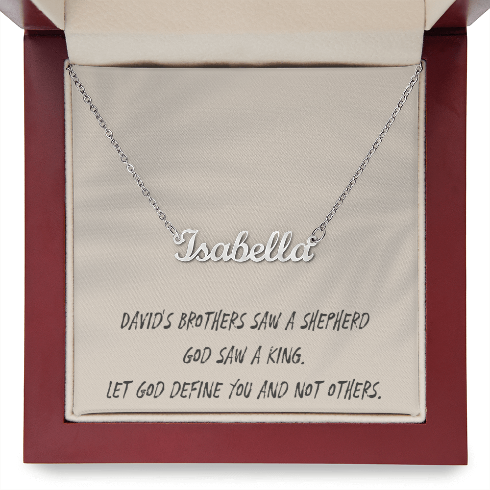 “Let God Define You” – Custom Name Necklace
